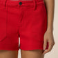 Kut from the Kloth "Jane" High Rise Porkchop Pocket Short-Tomato