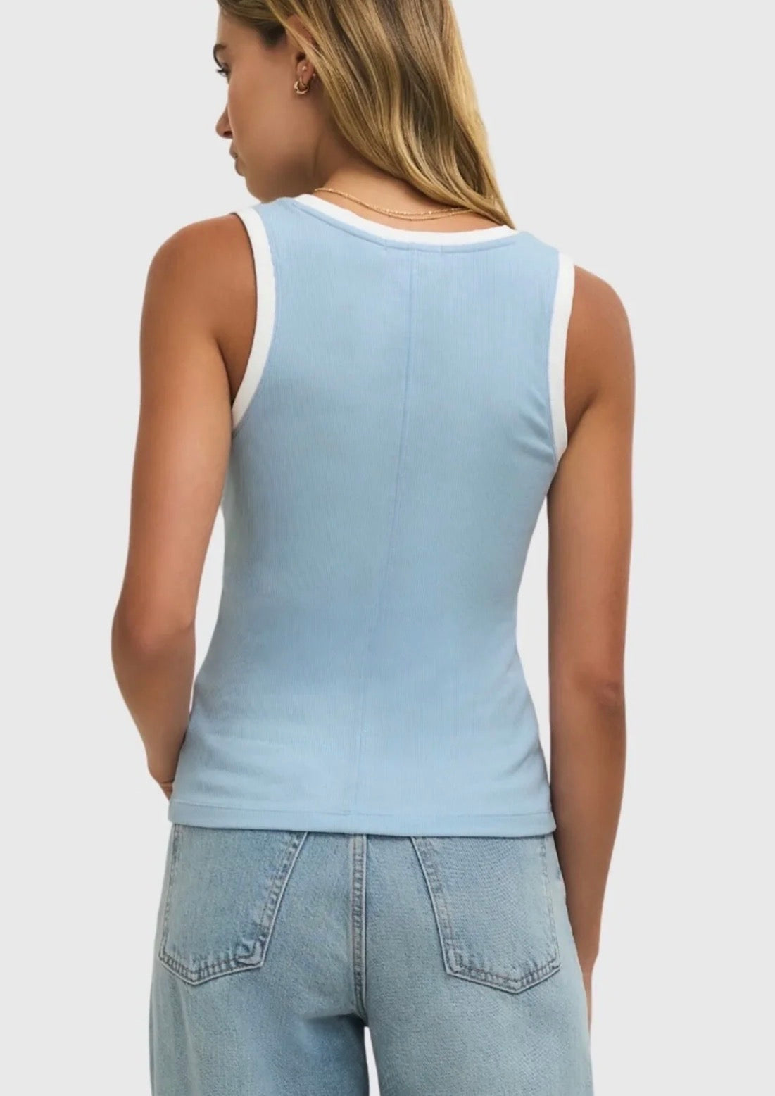 Z Supply Sirena Colorblocked Rib Tank-Coast