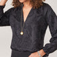 Spartina 449 "Josette" Jacquard Blouse-Black