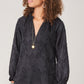 Spartina 449 "Josette" Jacquard Blouse-Black