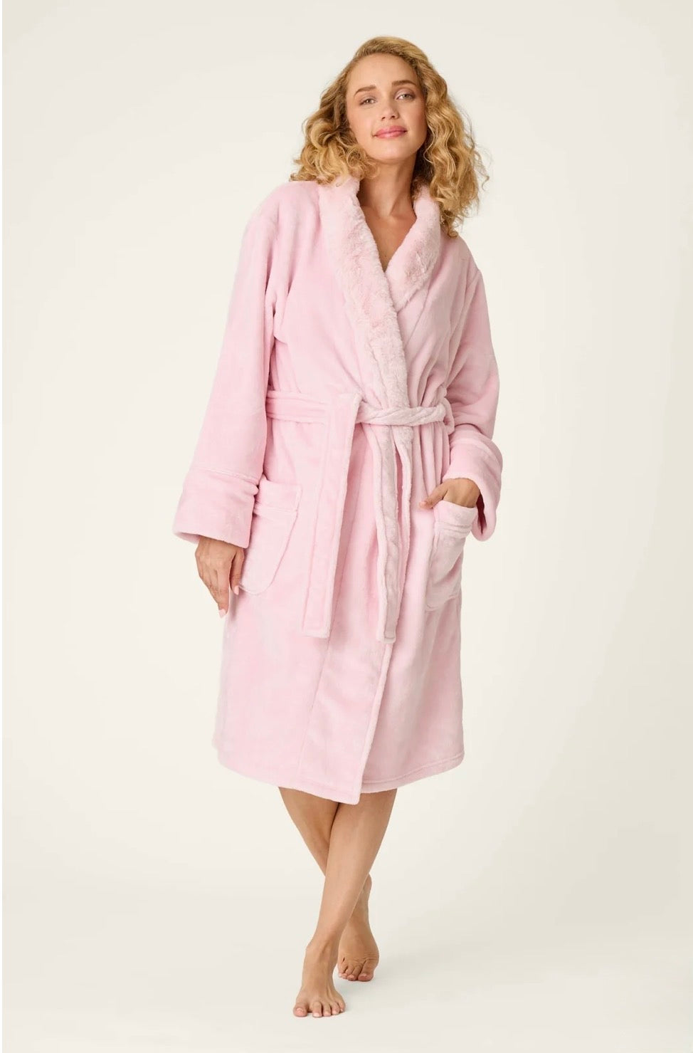 PJ Salvage Luxe Plush Robe-Ballet Pink
