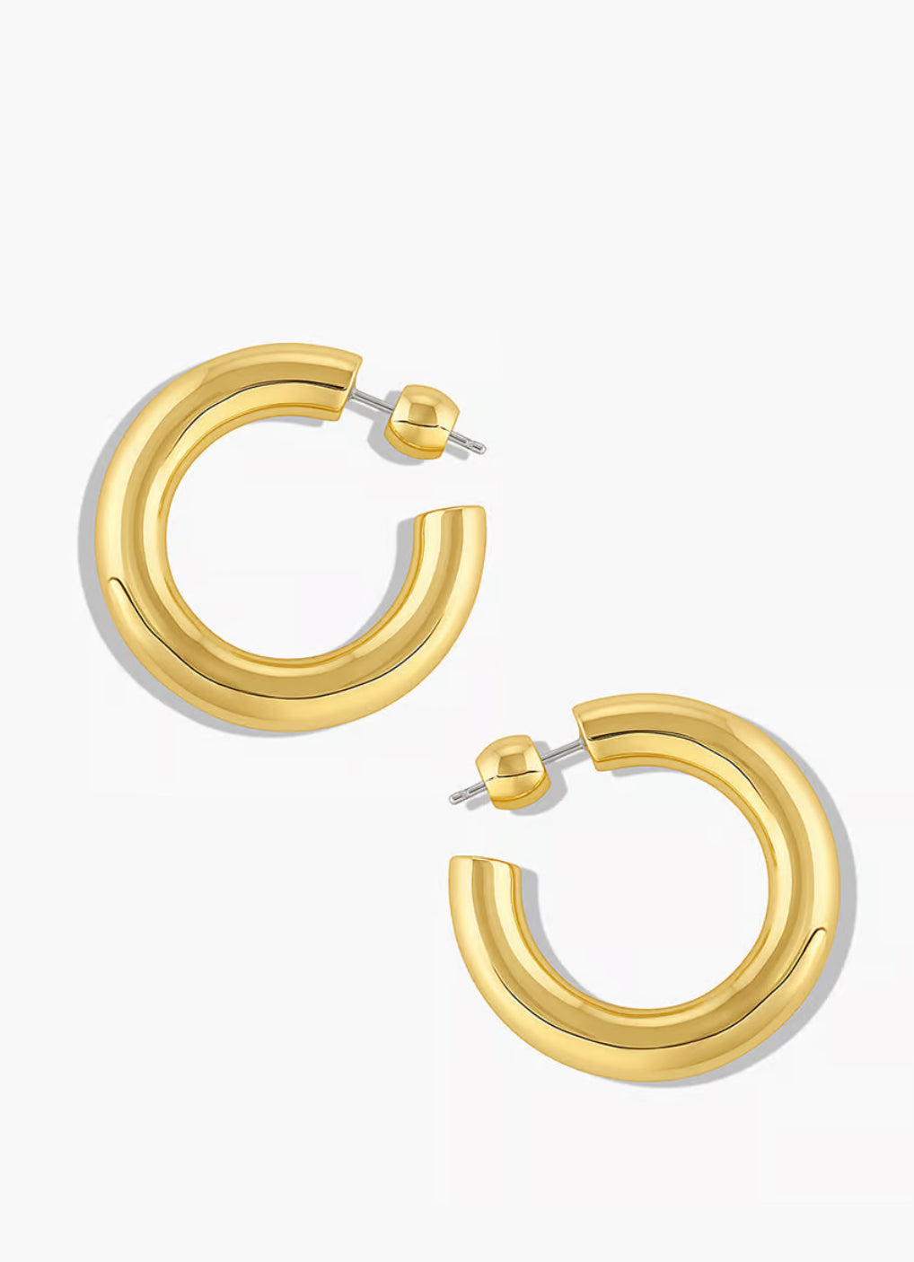 Gorjana Lou Statement Hoops-Stainless Steel Posts