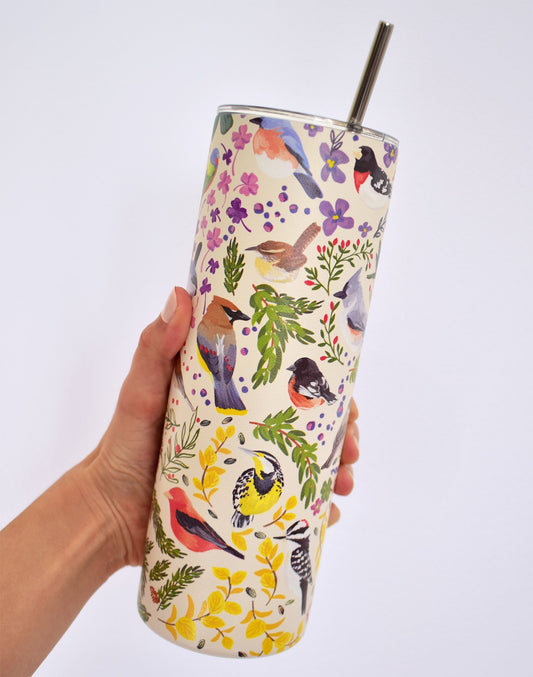 1 Canoe 2 "Feathered Friends" Tumbler with straw