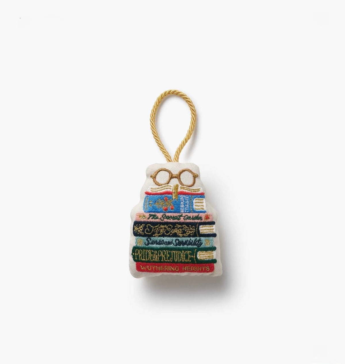 Rifle Paper Co. "Book Club"  Embroidered Ornament