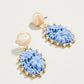 Spartina 449 Floral Cabochon Earrings- Blue