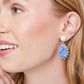 Spartina 449 Floral Cabochon Earrings- Blue