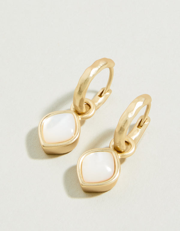 Spartina 449 Maera Drop Hoop Earring -MOP