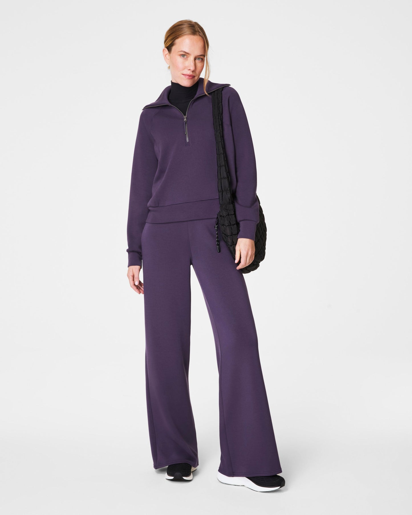 Spanx AirEssentials Half Zip-Aubergine