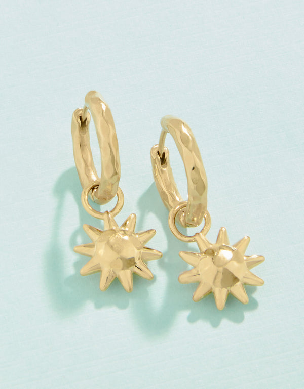 Spartina 449 SP Sunshine Convertible Hoop Earrings-Sun