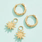 Spartina 449 SP Sunshine Convertible Hoop Earrings-Sun