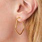 Spartina 449 SP Ripple Wave Hoop Earrings 32mm Gold