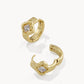 Kendra Scott Mallory Crystal Huggie Earring - Gold White CZ