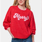 Shiraleah "Merry" Scallop Trim Sweater-Red