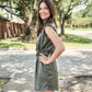 Elan “Sadie” Faux Leather Mini Dress - Pine