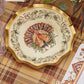 Sophistiplates “Turkey & Gourds” Wavy Appetizer/Dessert Bowl