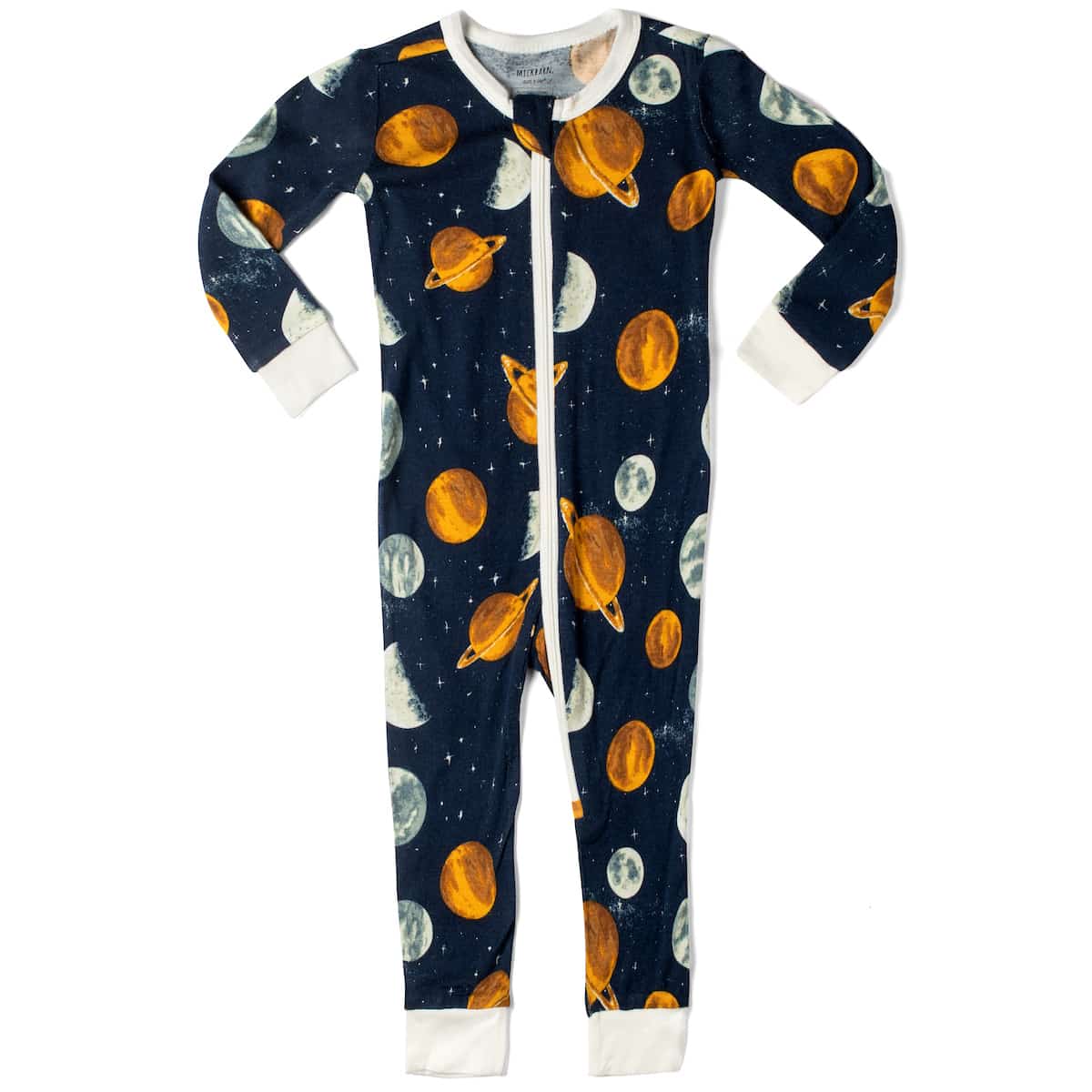 Milkbarn Kids “Planets” Bamboo Zipper Pajama