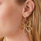 Spartina 449 Granny Flower Earrings-Gold