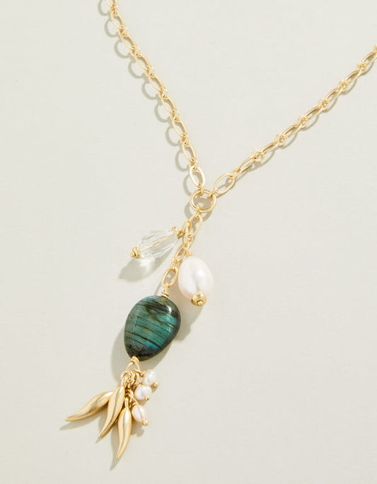 Spartina 449 Harper Necklace 30" -Pearl/Grey