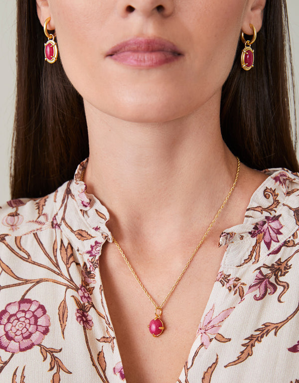Spartina 449 Greta Necklace 17"- Pink