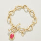 Spartina 449 Greta Toggle Bracelet-Pink