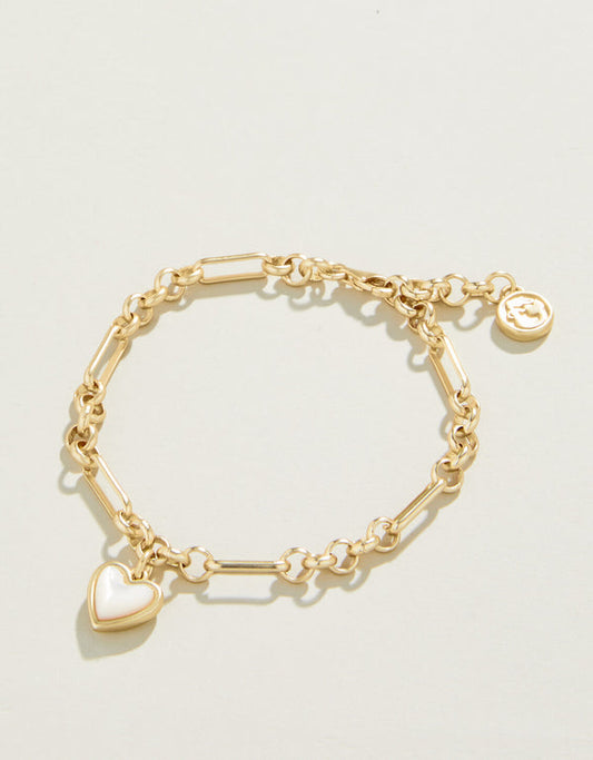 Spartina 449 Full Heart Bracelet-MOP