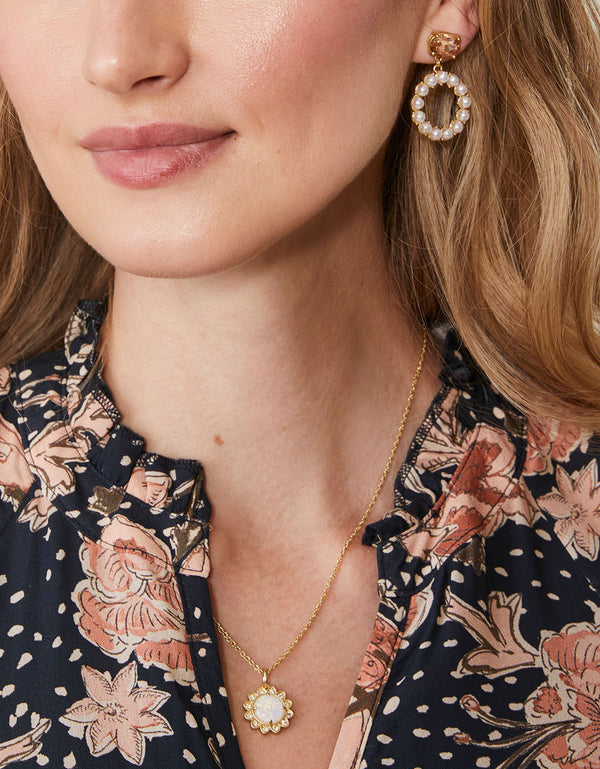 Spartina 449 Baroness Earrings-Pearl