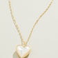 Spartina 449 Full Heart Necklace 18"-MOP