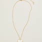 Spartina 449 Full Heart Necklace 18"-MOP