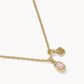 Kendra Scott Mini Elisa Dira Necklace-Gold/Light Pink Lab Opal