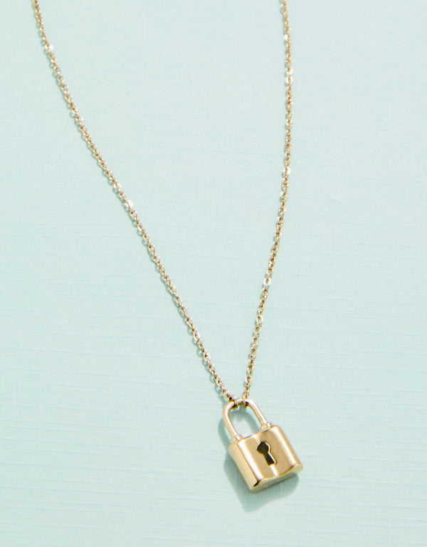 Spartina 449 SP Padlock Necklace 16"-Gold