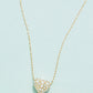 Spartina 449 SP Sparkling Heart Necklace 17"-White Opal