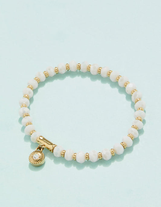 Spartina 449 SP Alljoy Stretch Bracelet- 6mm Cream