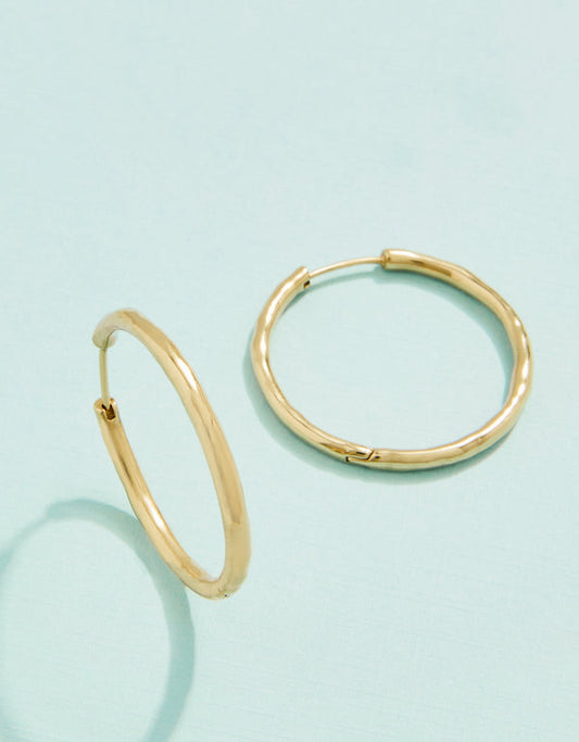 Spartina 449 Moonglade Hoop Earrings-30mm-Gold