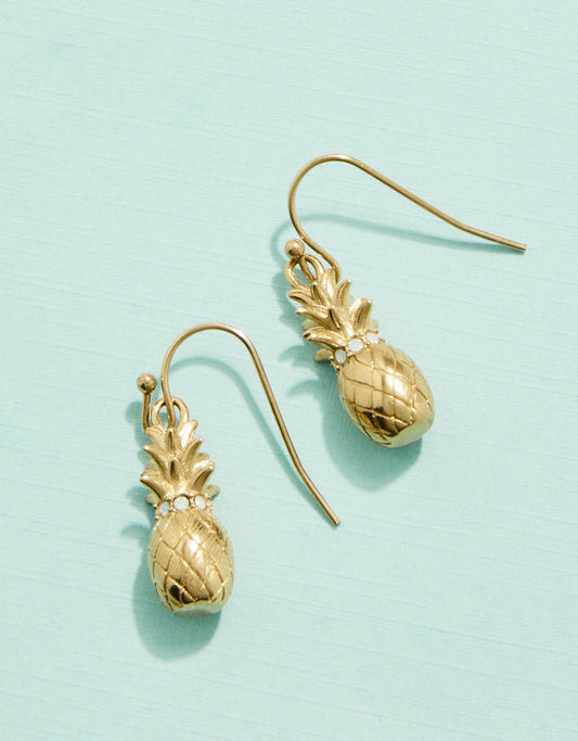 Spartina 449 SP Pineapple Earrings-Gold