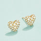 Spartina 449 SP Sparkling Heart Stud-White Opal