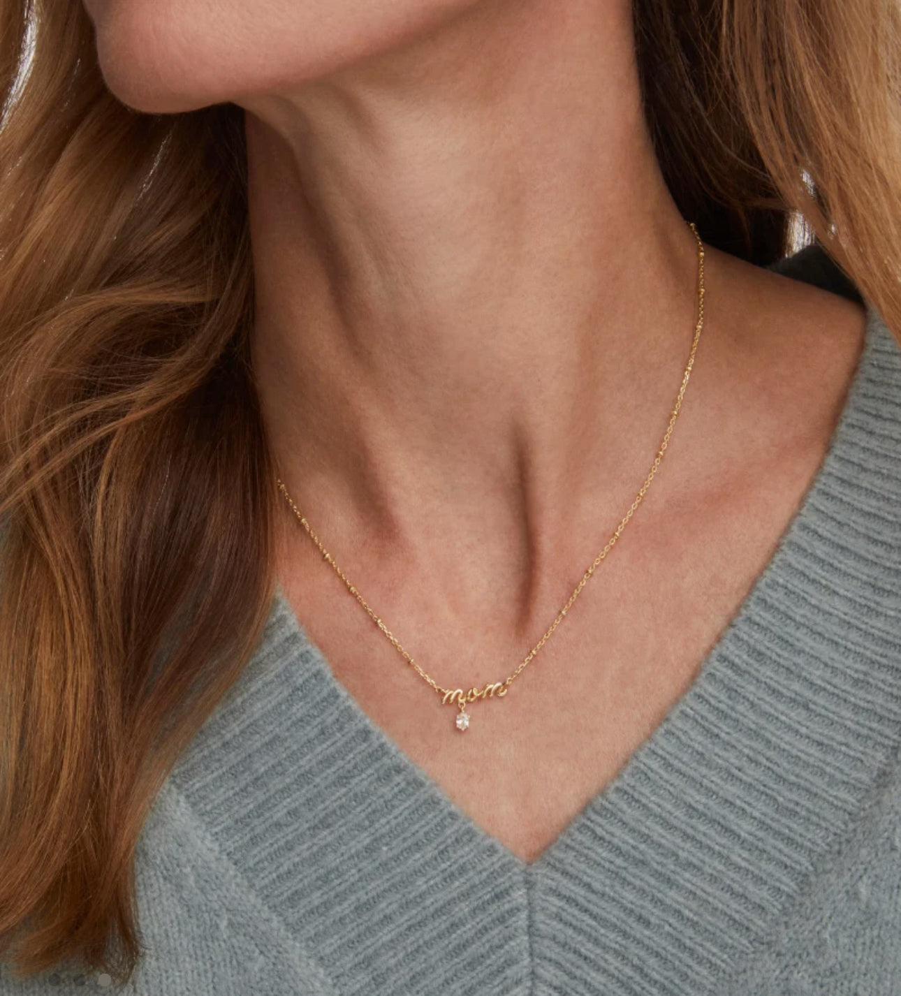 Kendra Scott Mom Crystal Short Pendant Necklace - Gold