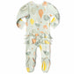 Milkbarn Kids "Vintage Balloons" Organic Cotton Ruffle Zipper Footed Romper