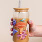 1 Canoe 2 "Mushroom" Glass Can with Straw