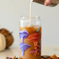 1 Canoe 2 "Mushroom" Glass Can with Straw