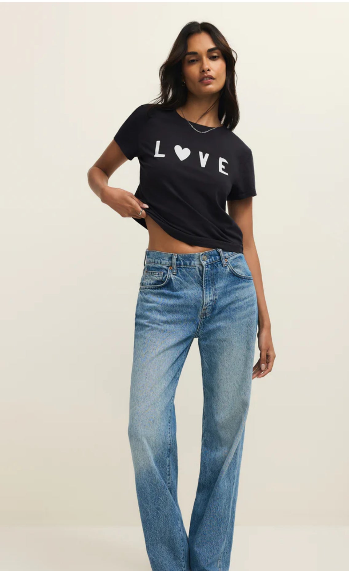 Z Supply Adore Tourist Tee-Black Sand