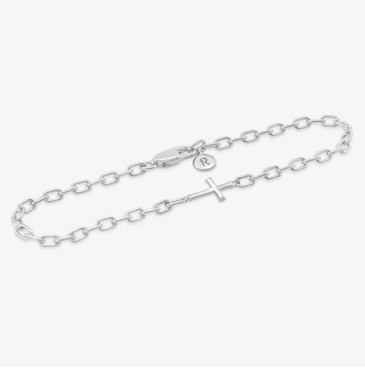 Rizen Mini Chain Breaker Cross Bracelet-Silver
