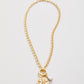 Spartina 449 Chicory Medallion Necklace 17"-Pearl