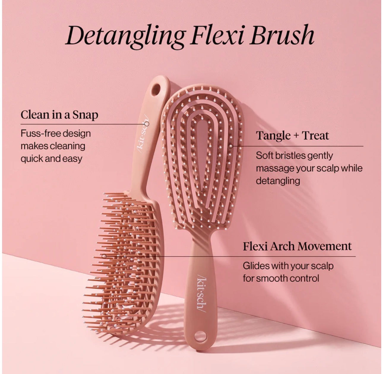Kitsch Detangling Flexi Brush-Terracotta