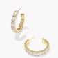 Kendra Scott Jamie Hoop Earring- Gold White CZ
