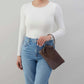 Hobo Bags “Sable” Wristlet Polished Leather- Hearthstone