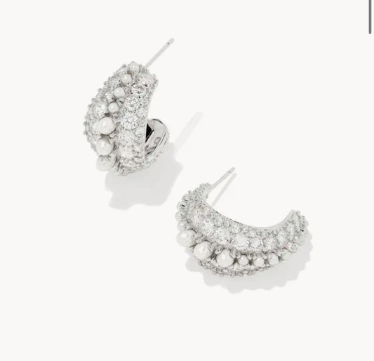 Kendra Scott Krista Hoop Earring - Silver White Mix