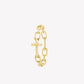 Rizen Chain Breaker Cross Ring-Gold