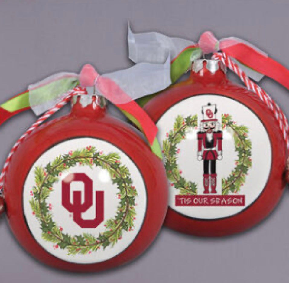 Magnolia Lane "Nutcracker" Ornament-University of Oklahoma
