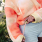 Free People Movement Printed "Mountain High" 1/2 Zip-Watercolor Logo Fruit Punch