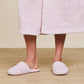 Barefoot Dreams CozyChic® Unisex Slipper- Dusty Rose/White